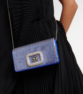 Borsa a spalla Viv' Choc in raso con cristalli | Roger Vivier