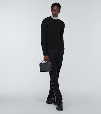 Metallic knit wool-blend sweater | Prada
