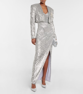 Cropped sequined blazer | Balmain