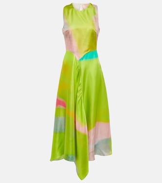 Robe midi imprimée en soie | Roksanda