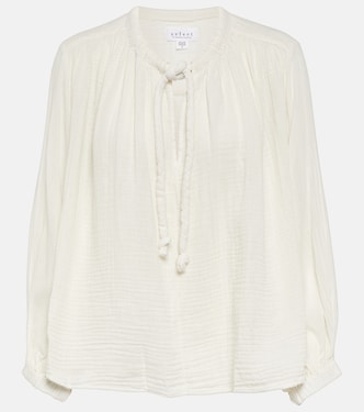 Blusa in cotone con fiocco | Velvet