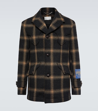 x Pendleton abrigo de lana a cuadros | Maison Margiela
