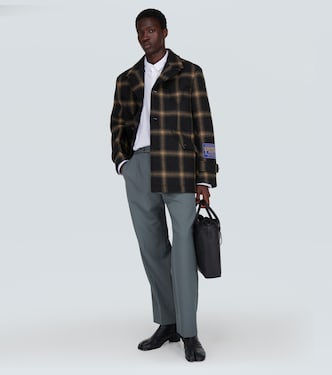 x Pendleton abrigo de lana a cuadros | Maison Margiela