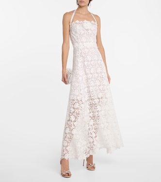 Vestido de fiesta de encaje de guipur | Oscar de la Renta