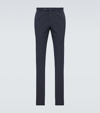 Pantalones rectos de mezcla de algodón | Incotex