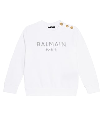 Sudadera de jersey de algodón con logo | Balmain Kids