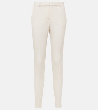 Pantaloni slim in lana a vita alta | Versace