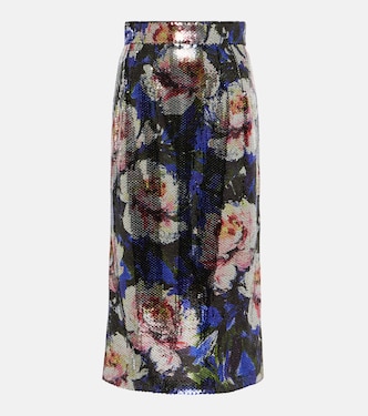 Sequined floral midi skirt | Dolce&Gabbana