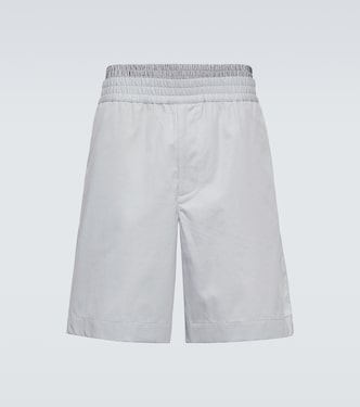 Layered cotton twill Bermuda shorts | Bottega Veneta