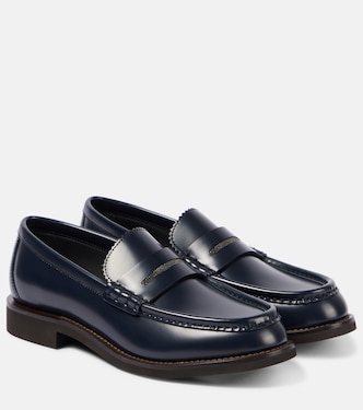 Mocassini in pelle con monili | Brunello Cucinelli