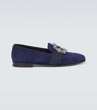 Verzierte Loafers Carlton aus Veloursleder | Manolo Blahnik