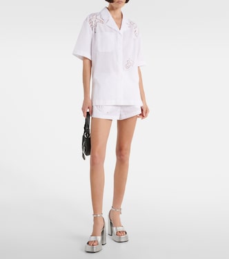 Besticktes Hemd aus Baumwollpopeline | Versace