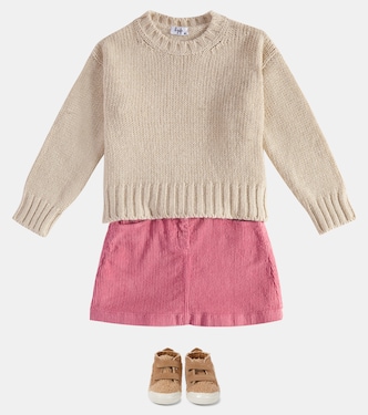 Sneakers in teddy e pelle | Il Gufo