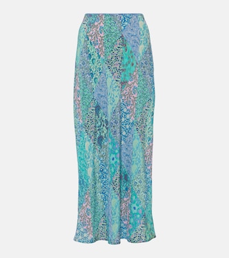 Falda midi Ardith de seda | Rixo