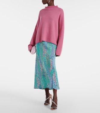 Falda midi Ardith de seda | Rixo