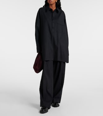 Chemise rayée en laine mélangée | Plan C