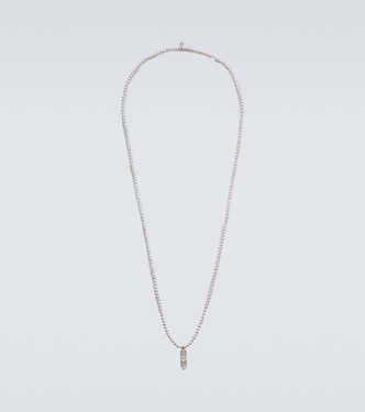 Happy Face Skateboard charm necklace with pearls | Sydney Evan
