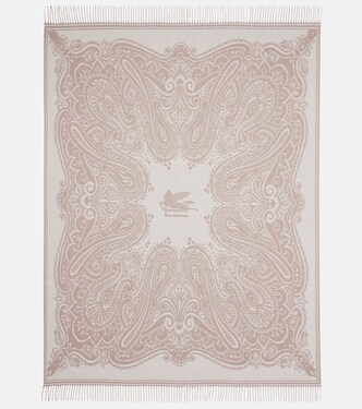 Alocasia fringed wool throw | Etro