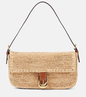 Harlow raffia shoulder bag | Staud