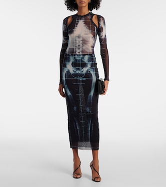 Coprispalle The Black Squeletor in mesh | Jean Paul Gaultier