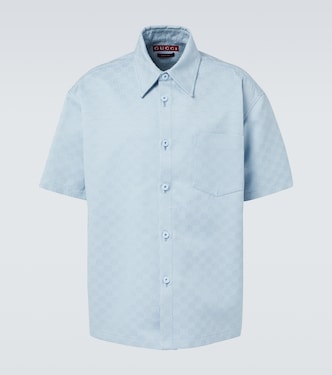GG cotton jacquard bowling shirt | Gucci