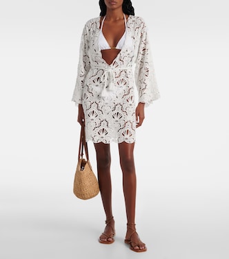 Vestido de playa Seashell de bordado inglés | Farm Rio