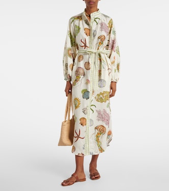 Abito midi Sea in lino | Alémais