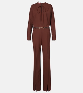 Horsebit wool-blend jumpsuit | Gucci