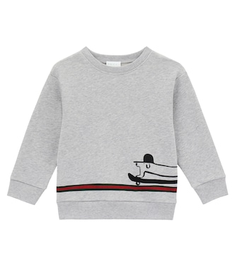 x Euan Roberts printed cotton fleece sweatshirt | Gucci Kids