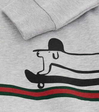 x Euan Roberts printed cotton fleece sweatshirt | Gucci Kids