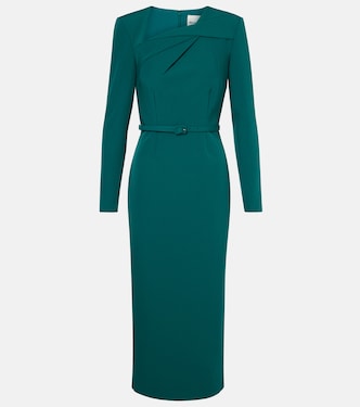 Belted crêpe midi dress | Roland Mouret