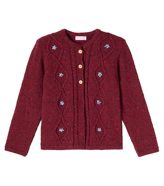Denali cable-knit wool-blend cardigan | La Coqueta