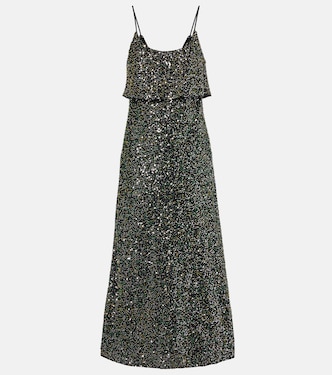 Embellished crêpe slip dress | Rabanne