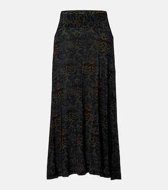Falda larga Paola de jersey estampada | Ulla Johnson
