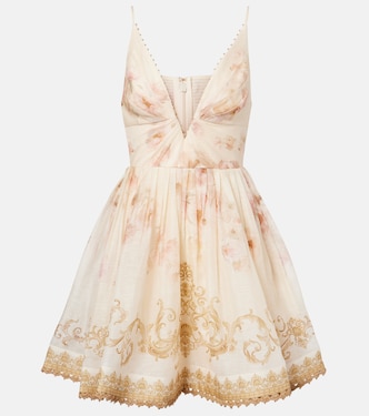Robe Hypnotic en lin et soie à fleurs | Zimmermann