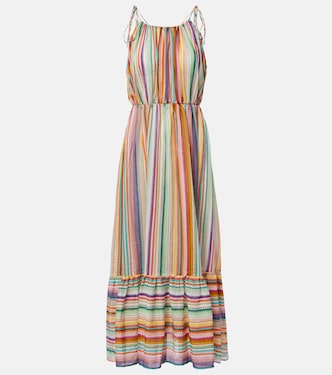 Zigzag cotton and silk maxi dress | Missoni
