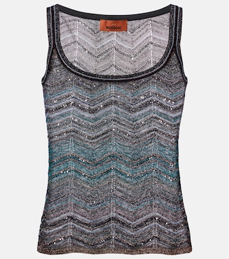 Zig Zag lamé top | Missoni