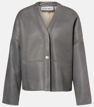 Lederjacke Pebble mit Shearling | Loewe