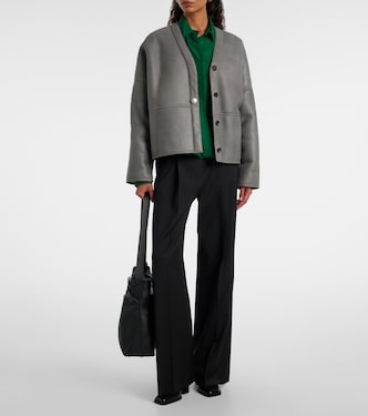 Pebble shearling-lined leather jacket | Loewe