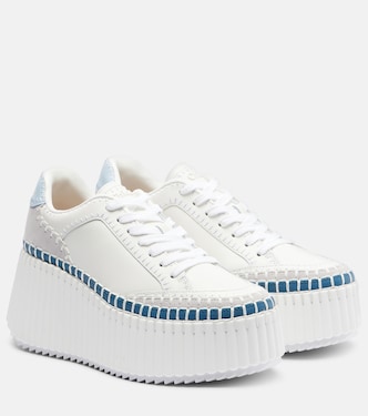 Nama leather platform sneakers | Chloé