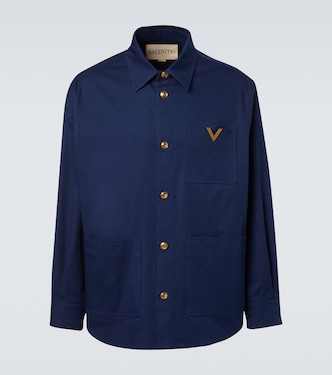 VGold cotton gabardine overshirt | Valentino