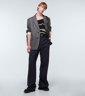 Pinstriped wool pants | Prada