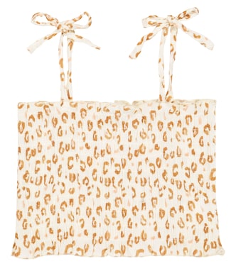 Leo printed cotton crop top | The New Society