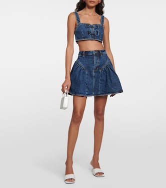 Bralette aus Denim | Self-Portrait