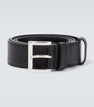 Cintura in pelle Saffiano con logo | Prada