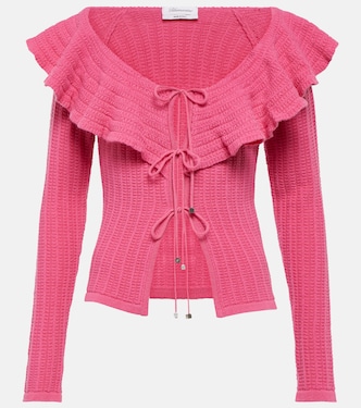 Ruffle-trimmed wool top | Blumarine