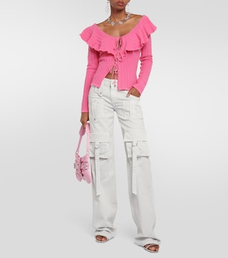 Ruffle-trimmed wool top | Blumarine