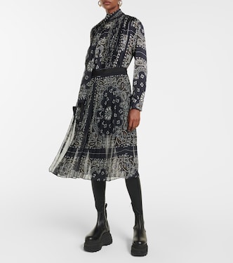 Vestido midi con estampado de bandana | Sacai