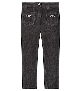 Jeans rectos La Medusa adornados | Versace Kids