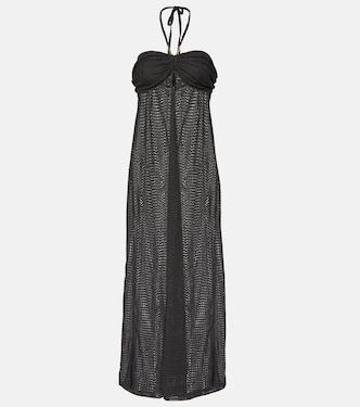 Vestido largo Mila de cuello halter | Melissa Odabash